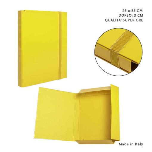 Pryma Cartella 3/L Elast.Piatto D3 25X35Cm Giallo 0212488