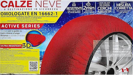 Ototop CALZE DA NEVE ACTIVE SERIES, rosse, OMOLOGATE EN-16662  MISURA XXL