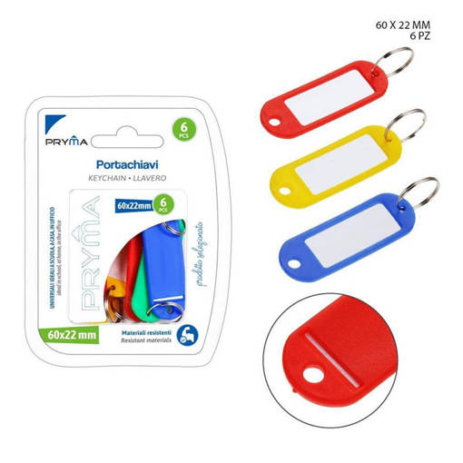 Pryma Portachiavi 6X2.2Cm 6Pz Bl. 0144626