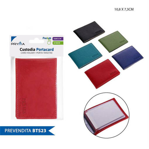 Pryma Portatessere Ecopelle 10.8X7.3Cm 10Tasche Bl 0209414