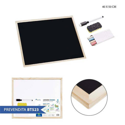 Pryma Lavagna 2Facce Bianca+Nera 40X50Cm C/App.4Pz 0204836