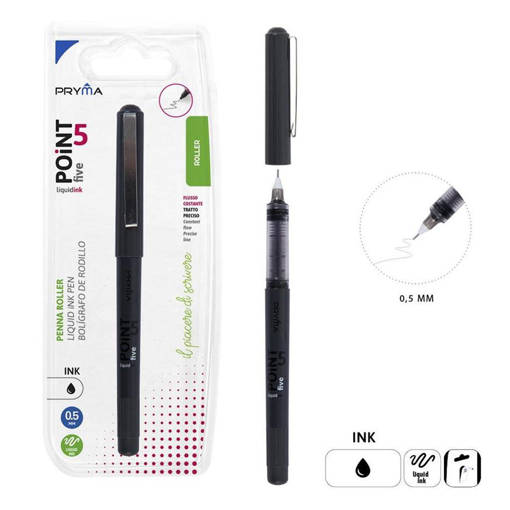Pryma Penna Roller Point 5 0.5Mm Nero Bl. 0224339