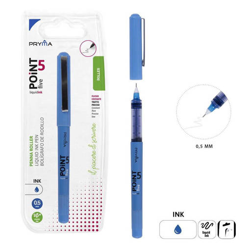 Pryma Penna Roller Point 5 0.5Mm Blu Bl. 0224340