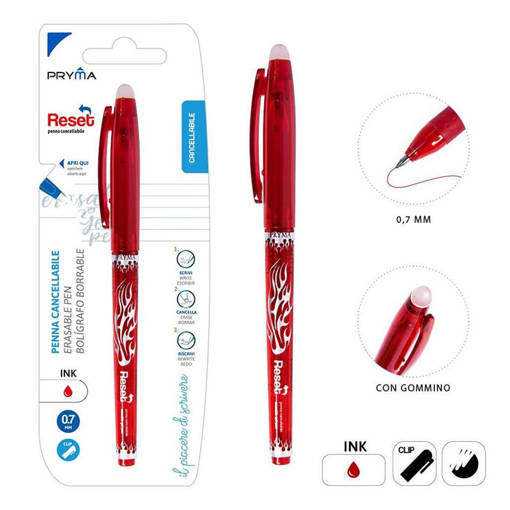 Pryma Penna Cancellabile Reset 0.7Mm Rosso Bl. 0210452