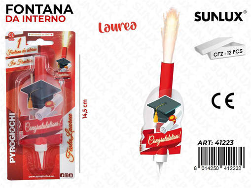 Wooparty Fontana Da Interno Laurea 14.5Cm /Pz Da 12**