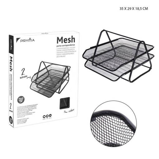 Pryma P/Corrispondenza Metal 2P 35X29X18.5Cm Nero 0210690