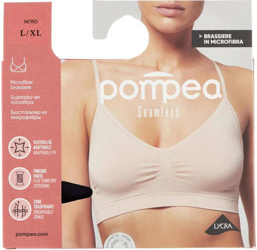 Pompea Brassiere Seamless Nero Taglia L/Xl