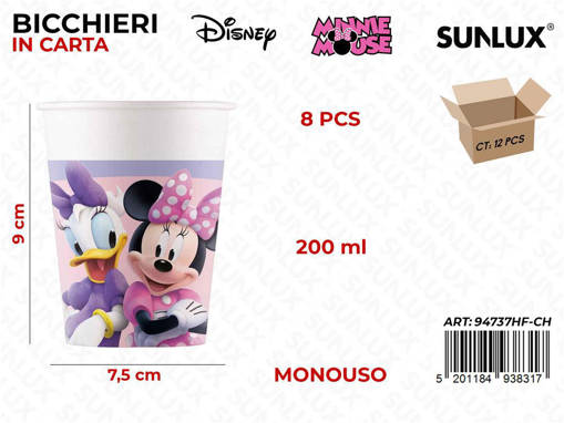 Bicchieri Carta Fsc Minnie Junior Ml 200 Cf8