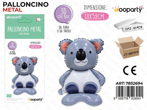 WOOPARTY PALLONCINO METAL 3D 38*58CM /PZ DA 12**