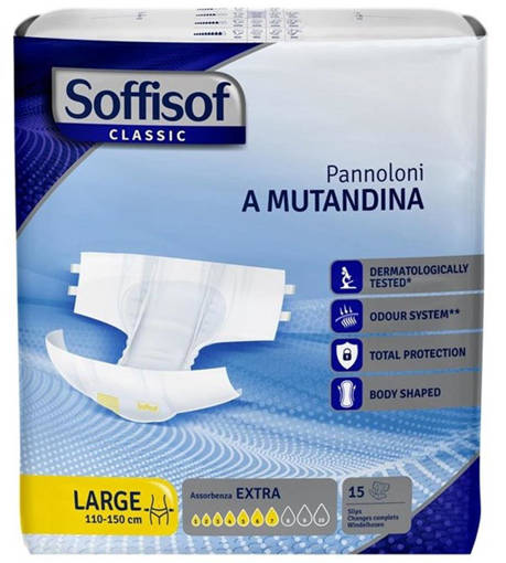 Soffisof Pannoloni Mutandina Extra Tg. Large 15 pz, Dispositivo Medico
