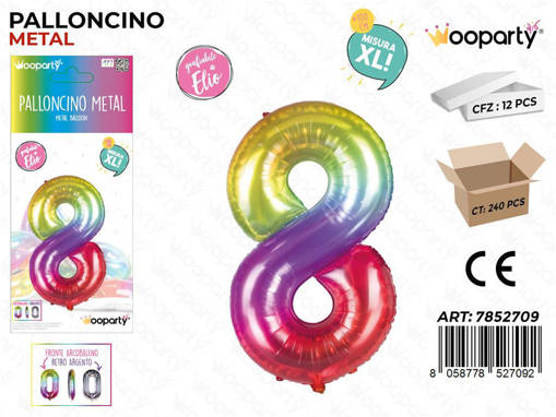 PALLONCINO METAL M.COLOR N.8 100CM /PZ DA 12**