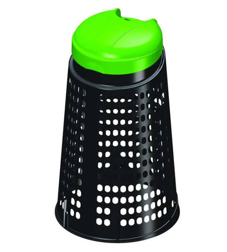 Artplast Ecotrespolo grigliato in polipropilene 110 litri fondo nero cop. verde  Ø Inf. 500  H 855 mm.