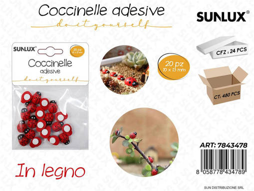 Coccinelle Adv In Legno 20Pcs 10*13Mm /Pz Da 24**