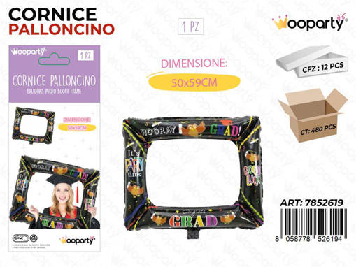 Cornice Palloncino Laurea 50*59Cm /Pz Da 12**