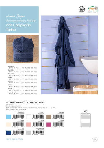 Zambetti Accappatoio Torino Blu