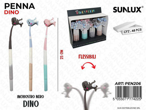Sunlux - Esp. Penna Nera Dinosauro Fless. 23Cm /Pz Da 48** 7177422