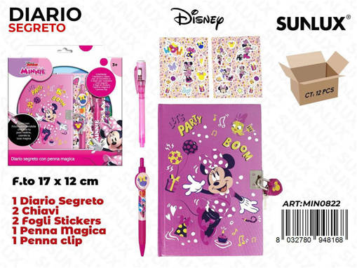 Sunlux - Diario Segreto Minnie C/ Penna Magica /Pz Da 12** 8094816