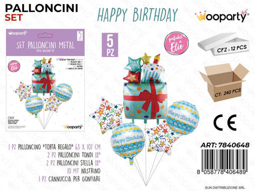 SET PALLONCINI H. BIRTHDAY 5PCS ASS. /PZ DA 12**