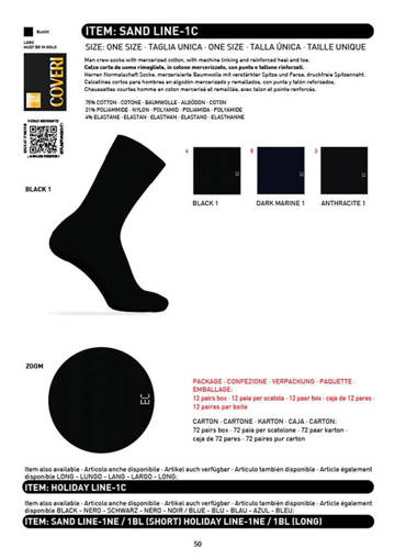 Coveri Calzini Calza Uomo Lunga  Taglia Unica Holyday Line 1 C