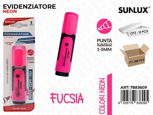 Sunlux - Bl. Evidenziatore Fucsia Neon 1-5Mm /Pz Da 12** 7883609
