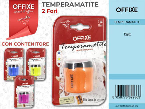 Sunlux - Temperamatite 2Fori C/ Serb. Colori Ass. /Pz Da 12** 7882936