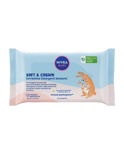 NBABY Salviettine Soft & Cream 57 pz