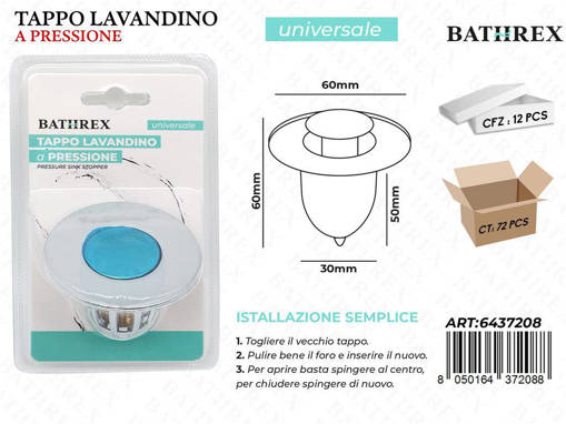 Bathrex Tappo Per Lavello Click Clack