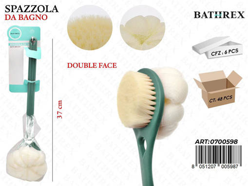 Bathrex Spazzola Da Bagno Doppio Verde Ottanio
