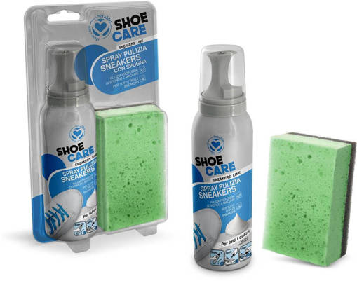 Seta Blu Spray Pulizia Scarpe Con Spugna 125Ml