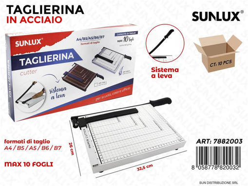 Sunlux - Taglierina In Acciaio Sist. A Leva 25X30Cm 7882003