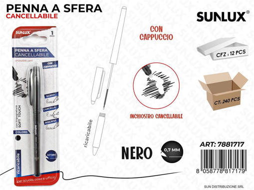 Sunlux -1PZ Bl.Penna Cancellabile Ricar. Nero /Pz Da 12** 7881717