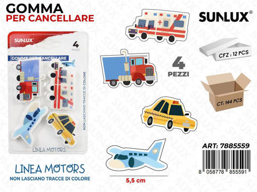 Sunlux - Gomma Per Cancell. Motors 4Pcs 5.5Cm /Pz Da 12** 7885559