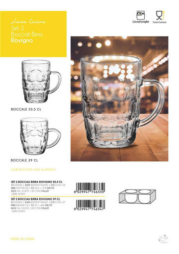 Set 2 Boccali Birra Rovigno 39 Cl