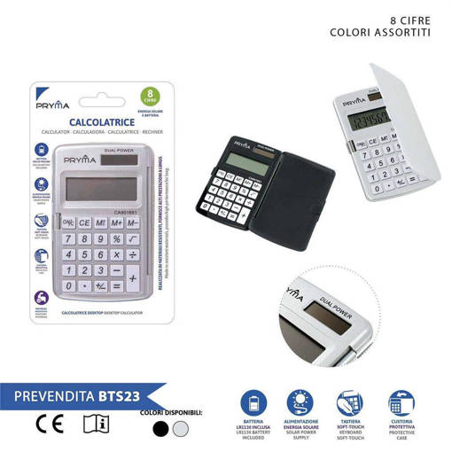 Pryma Calcolatrice 8Cifre 118X73X10Mm Bl. 0202834
