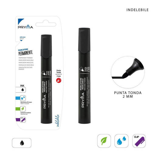 Pryma Marcatore Perman. P/Tonda 2Mm Nero Bl. 0151360
