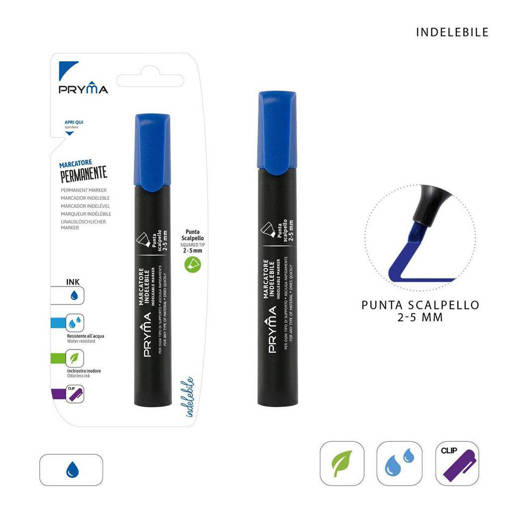 Pryma Marcatore Perman. P/Scalp. 2/5Mm Blu Bl. 0151368