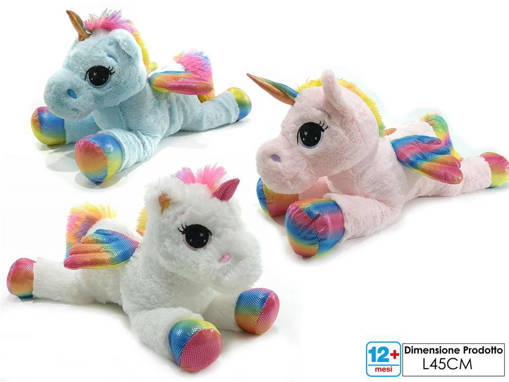 Morbidosi-Unicorno Sdraiato 45Cm 3Ass