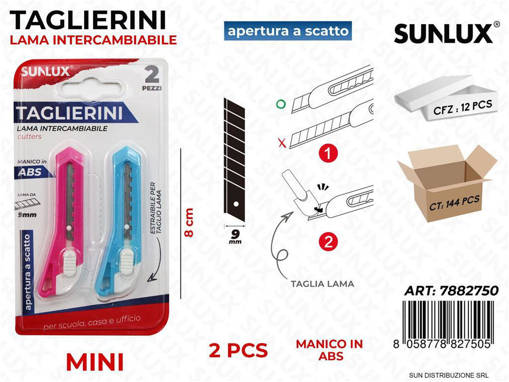 Sunlux - Taglierini Mini Col. Ass. 2Pcs 8Cm /Pz Da 12** 7882750