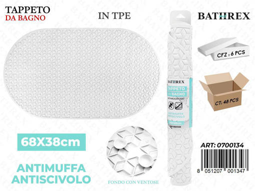 Bathrex Tappeto Da Bagno 68*38Cm Ovale
