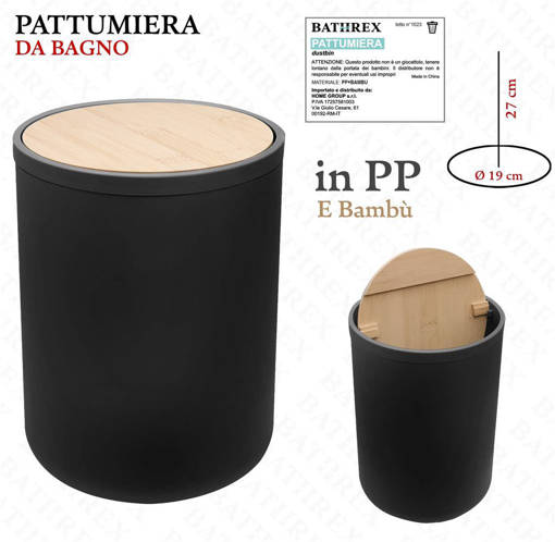 Bathrex L.Bambu' Pattumiera Nero