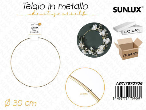 TELAIO DI METALLO ORO 