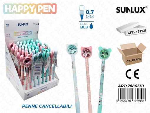 Sunlux - Happy Pen Canc. Blu 0.7Mm Gatto /Pz Da 48** 7886230