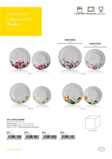 Zambetti Set 12 Piatti Flowers Dis 4