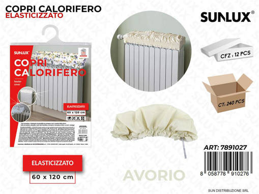 Sunlux Copri Calorifero Elast. Avorio 60*120Cm /Pz Da 12**