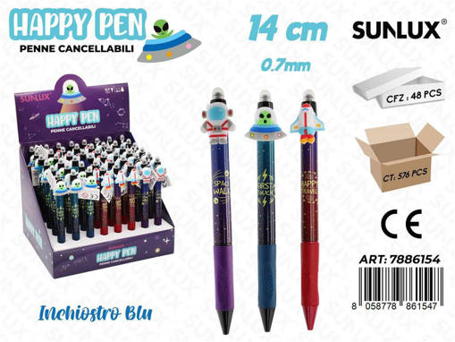Sunlux - Sunlux Happy Pen Cancellabili Blu Ass. 0.7Mm /Pz Da 48** 7886154