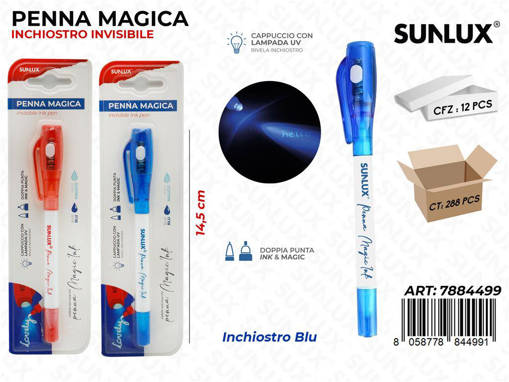 Sunlux - Penna Magica Inch. Blu 14.5Cm /Pz Da 12** 7884499