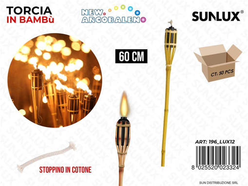 Sunlux Torcia Di Bambu' 60Cm /Pz Da 5**
