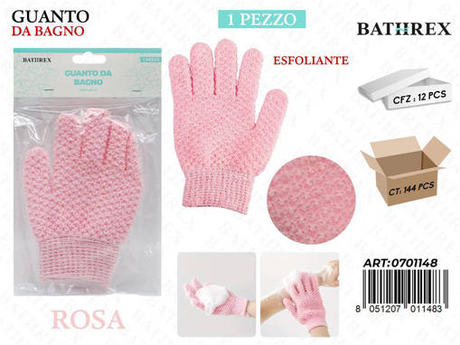 Bathrex.1Pz Guanto Bagno Soft Rossa