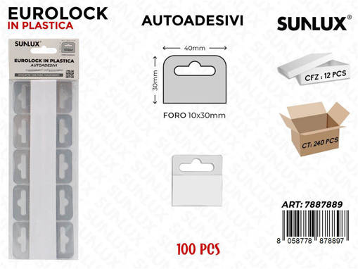 Eurolock Autoadv Trasp. 100Pcs 40Mm*30Mm /Pz Da 12**