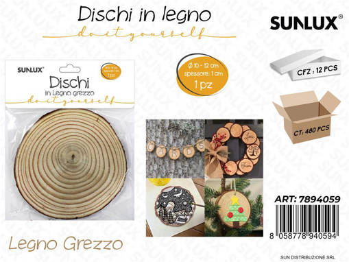 Dischi In Legno Grezzo 1Pc D. 10-12*1Cm /Pz Da 12**